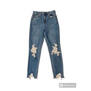 American high rise ripped jeans size 0